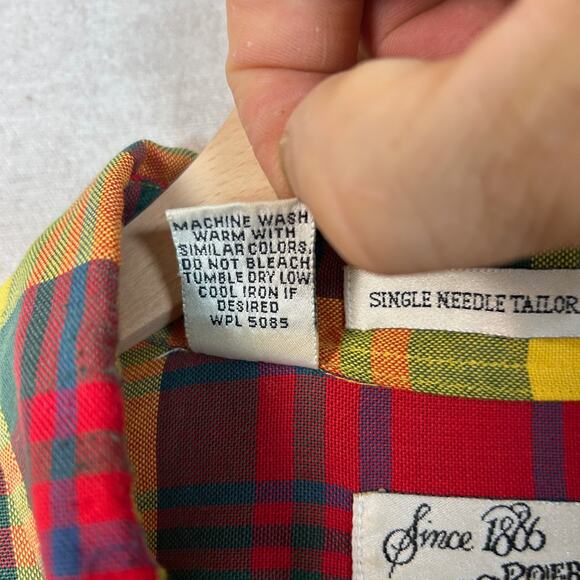 Vintage Sears Roebuck Mens Button Up Shirt Size XXL Plaid Single Needle Country - Picture 7 of 10